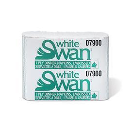 White Swan® 1-Ply Dinner Napkin, 8 Fold 12pkg of 250/Cs - 7900