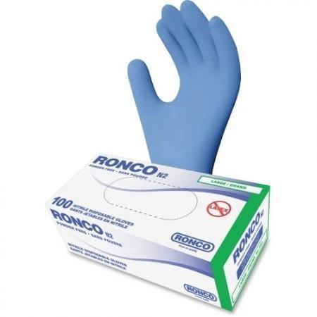 N2 Nitrile Disposable Gloves Powder Free, Small, Box of 100 - 945S