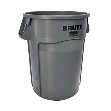 Rubbermaid Commercial Products BRUTE 48-Gallons Gray Plastic Wheeled Trash  Can with Lid at
