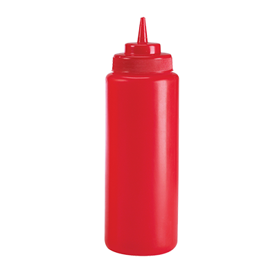 Squeeze Bottle 16 oz Wide Mouth Red 57801605 Big Erics Inc