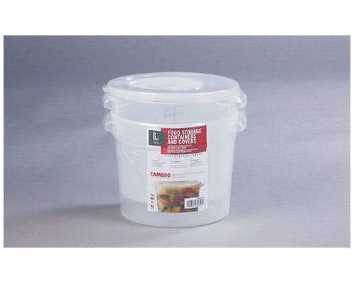 Cambro Round 6Qt Container with Lid, Grab N Go 2 Pack - RFS6PPSW2190