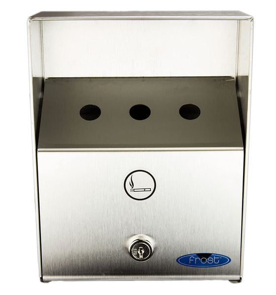 Outdoor Ashtray, Wall Mount, Stainless Steel - 909