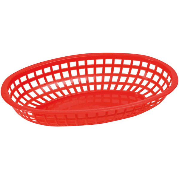 Platter Basket 7X10.5 MAG80762 Oblong Red Poly