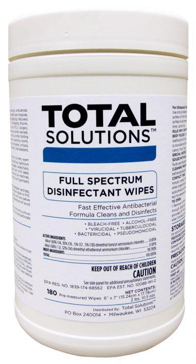 Full Spectrum Disinfectant Wipes, 180 Wipes/Tub