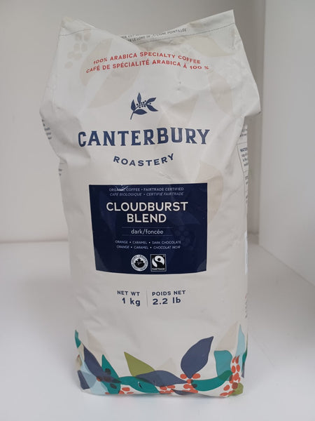 Canterbury Cloudburst Blend Dark Roast Espresso Coffee, 1 kg - 127950
