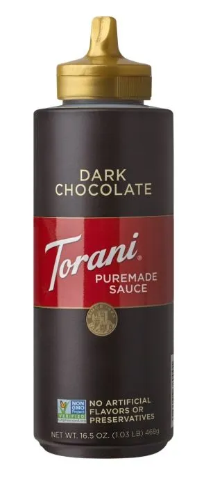 Torani Dark Chocolate Sauce, 16.5oz - 342720