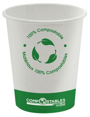 Hot/Cold Compostable Paper Cups 8oz, 50Pk – 6052