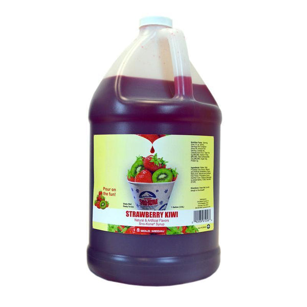 Sno-Treat Flavors, Sno-Kone® Syrup Strawberry Kiwi 1gal – 1256