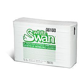 White Swan® 1-Ply Jr. Dispenser Napkins 12pkg of 750/Cs - 8100