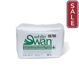 White Swan® 1-Ply Meal Mates® Napkins, 18 Pkg of 300/Cs - 6700