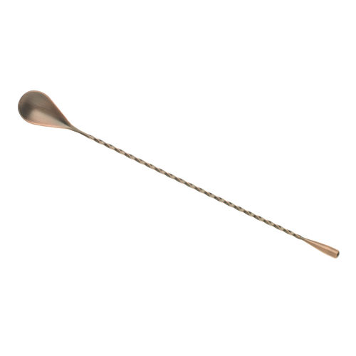 Barfly Classic Bar Spoon 12", Antique Copper, Tear Drop M37012ACP
