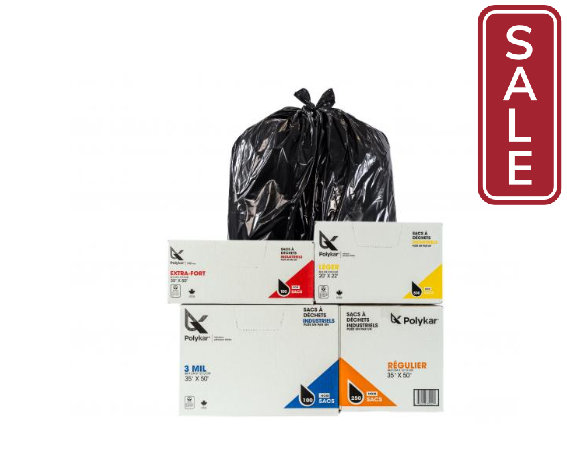 Garbage Bags 26" x 36" Extra Strong, Yellow, 200/Cs - 2636EFJ