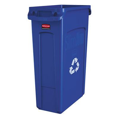 Slim Jim® Garbage Can/Recycling Container 23Gal, Blue - FG354007BLUE