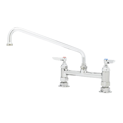 T&S Faucet, Deck Mount, 8” Center, 12” Swing Nozzle - B-0221