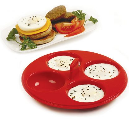 Silicone 4 Egg Poacher, Red– NP9900