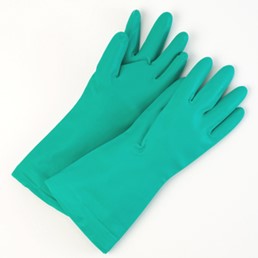 Green Nitrile Gloves 13” Flocklined, Size 10 - 17IAF1800 S10