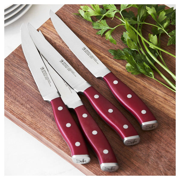 Henckels Forged Accent Steak Knife Set, 4Pc, Red – 19547-004