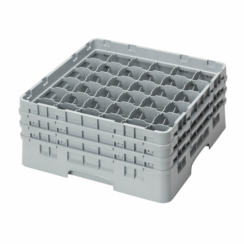 Cambro 36 Compartment Glass Rack 6-7/8"H, Grey – 36S638151