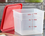 Cambro Square 6Qt Container with Lid, Grab N Go 2 Pack - 6SFSPPSW2190