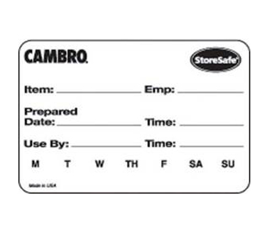 Cambro StoreSafe® Food Rotation Label, 2" x 3", Roll of 250 - 23SLB6250