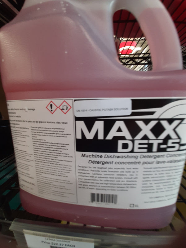 MAXX DET Low Temp Dishwashing Machine Detergent 4L  2016MDF
