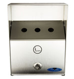 Outdoor Ashtray, Wall Mount, Stainless Steel - 909