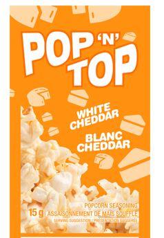 Pop n Top Snack Seasoning, White Cheddar 50/Pkg - 367138
