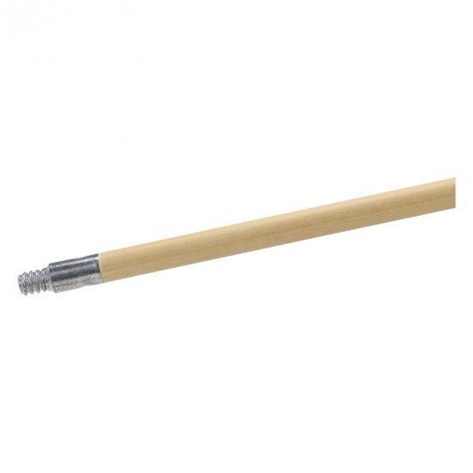 Mop/Broom Wood Handle 54" with Threaded Metal Tip - 4075