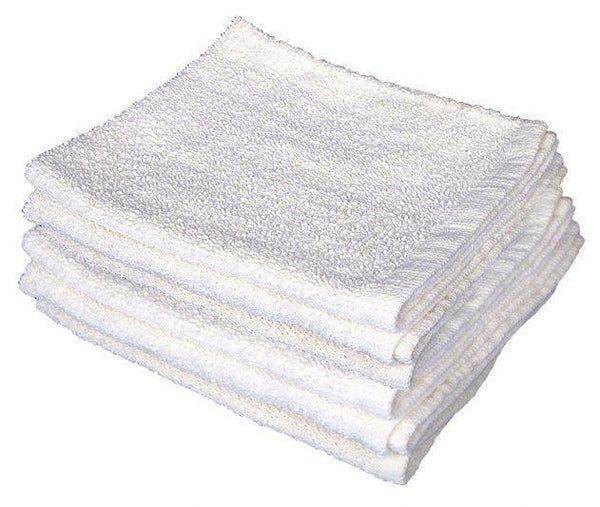 Rags Terry Towel White 16" x 16", Box of 60 - 3190