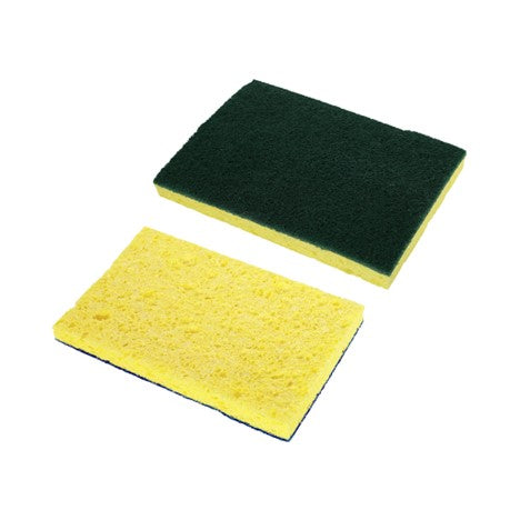 Scrub Sponge 6″x 4" Green/Yellow - 7002