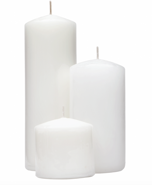 Pillar Candle 3"x 6-1/2",White,  70Hr, 24/Cs - 3X6W
