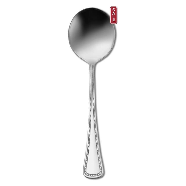 Oneida Needlepoint Bouillon Spoon - 1 Dozen - 2544SBLF