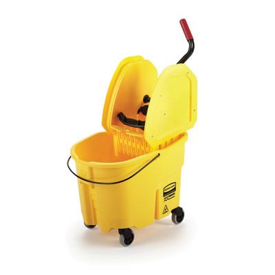 WaveBrake® Mop Bucket & Wringer Yellow DownPress - FG757788YEL