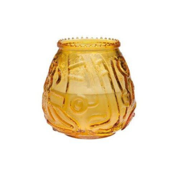 Amber Euro-Venetian Filled Glass Candles 45Hr 12/Case